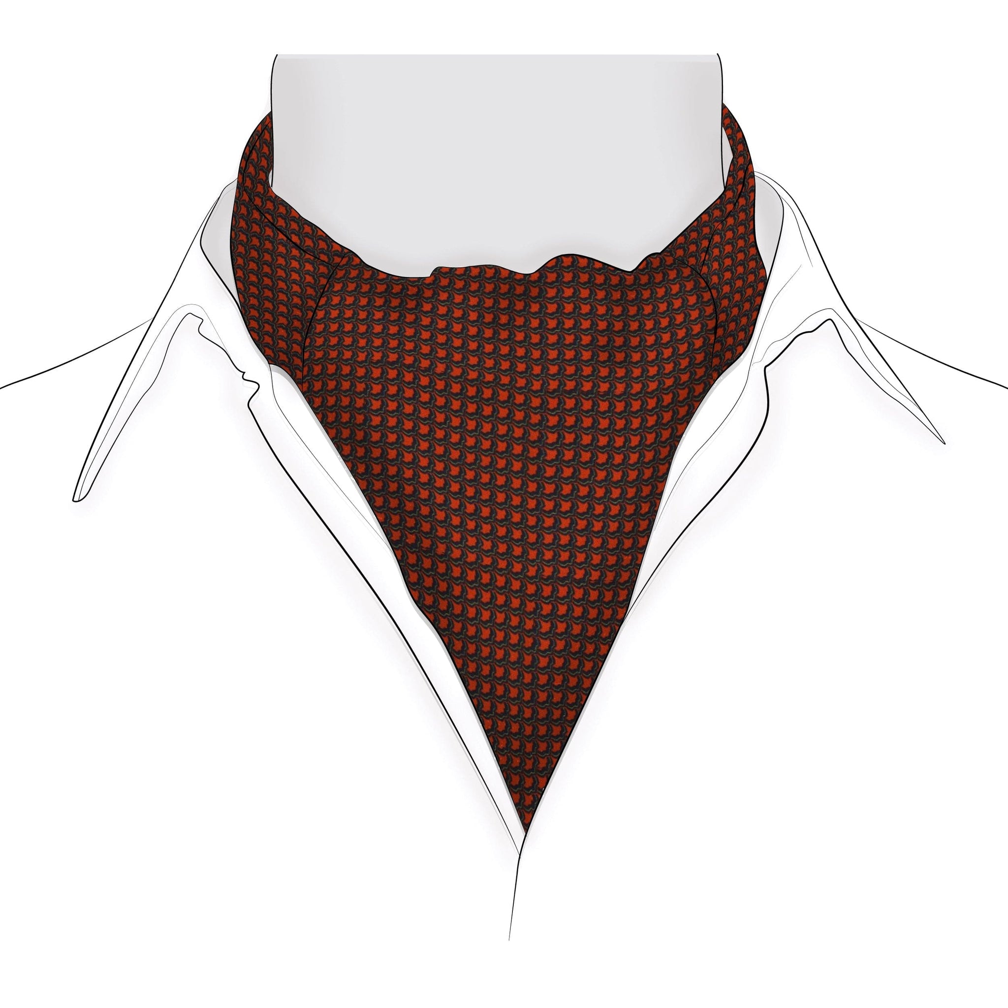 Chokore Men's Grey & Red Silk Designer Cravat