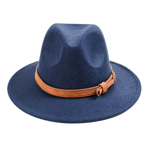 Chokore Chokore Fedora Hat with Vegan Leather Belt (Enamel Blue) Chokore Fedora Hat with Vegan Leather Belt (Enamel Blue) 