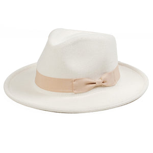 Chokore Chokore Fedora Hat with Bow Ribbon (White) Chokore Fedora Hat with Bow Ribbon (White) 