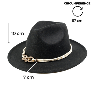 Chokore Chokore Fedora Hat with Belt Buckle (Black) Chokore Fedora Hat with Belt Buckle (Black) 
