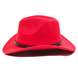 Chokore Chokore Cowboy Hat with Belt Band (Red) Chokore Cowboy Hat with Belt Band (Red) 