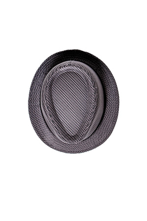 Chokore Chokore Fedora Hat in Houndstooth Pattern (Dark Grey) Chokore Fedora Hat in Houndstooth Pattern (Dark Grey) 