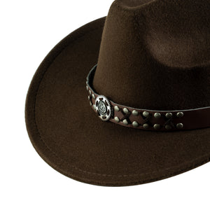 Chokore Chokore Cowboy Hat with Vegan Leather Embellished Belt (Chocolate Brown) Chokore Cowboy Hat with Vegan Leather Embellished Belt (Chocolate Brown) 