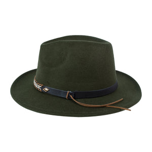 Chokore Chokore Fedora Hat with Braided PU Leather Belt (Forest Green) Chokore Fedora Hat with Braided PU Leather Belt (Forest Green) 