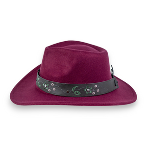 Chokore Chokore Tibetan Style Embroidered Cowboy Hat (Wine Red) Chokore Tibetan Style Embroidered Cowboy Hat (Wine Red) 
