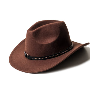 Chokore Chokore Cowboy Hat with Belt Band (Brown) Chokore Cowboy Hat with Belt Band (Brown) 
