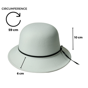Chokore Chokore Trendy Cloche Hat (White) Chokore Trendy Cloche Hat (White) 