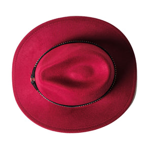 Chokore Chokore Cowboy Hat with Belt Band (Burgundy) Chokore Cowboy Hat with Belt Band (Burgundy) 