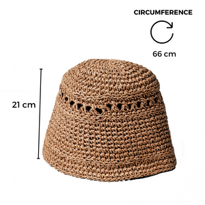 Chokore Chokore Crochet Cloche Hat (Brown) Chokore Crochet Cloche Hat (Brown) 