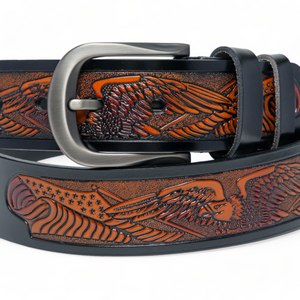 Chokore Chokore Eagle Engraved Pure Leather Belt (Black) Chokore Eagle Engraved Pure Leather Belt (Black) 
