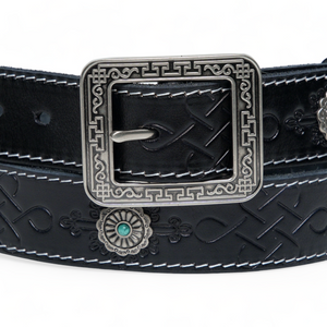 Chokore Chokore Mongolian Embossed Belt Pure Leather Belt (Black) Chokore Mongolian Embossed Belt Pure Leather Belt (Black) 