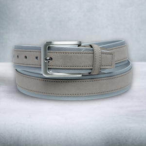 Chokore Chokore Suede Leather Belt with Canvas Detailing (Gray) Chokore Suede Leather Belt with Canvas Detailing (Gray) 
