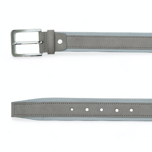Chokore Chokore Suede Leather Belt with Canvas Detailing (Gray) Chokore Suede Leather Belt with Canvas Detailing (Gray) 
