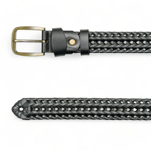 Chokore Chokore Unisex Braided Genuine Leather Belt (Black) Chokore Unisex Braided Genuine Leather Belt (Black) 
