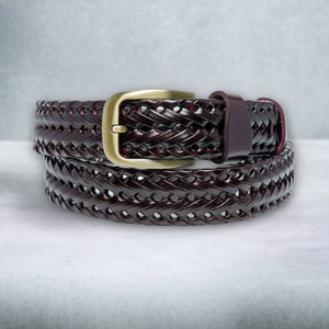 Chokore Chokore Unisex Braided Genuine Leather Belt (Maroon) Chokore Unisex Braided Genuine Leather Belt (Maroon) 