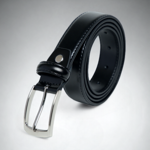 Chokore Chokore Vegan Leather Belt with Pin Buckle (Black) Chokore Vegan Leather Belt with Pin Buckle (Black) 