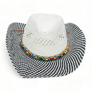 Chokore Chokore Handcrafted Cowboy Hat (Black & White) Chokore Handcrafted Cowboy Hat (Black & White) 