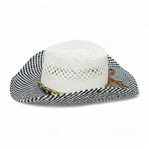 Chokore Chokore Handcrafted Cowboy Hat (Black & White) Chokore Handcrafted Cowboy Hat (Black & White) 