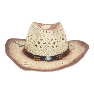Chokore Chokore Handcrafted Double-tone Cowboy Hat (Beige) Chokore Handcrafted Double-tone Cowboy Hat (Beige) 