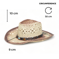 Chokore Chokore Handcrafted Double-tone Cowboy Hat (Beige)
