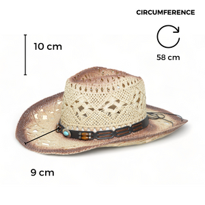 Chokore Chokore Handcrafted Double-tone Cowboy Hat (Beige) Chokore Handcrafted Double-tone Cowboy Hat (Beige) 