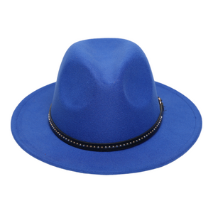 Chokore Chokore Fedora hat with Belt Band (Blue) Chokore Fedora hat with Belt Band (Blue) 