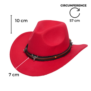 Chokore Chokore American Cowhead cowboy Hat (red) Chokore American Cowhead cowboy Hat (red) 