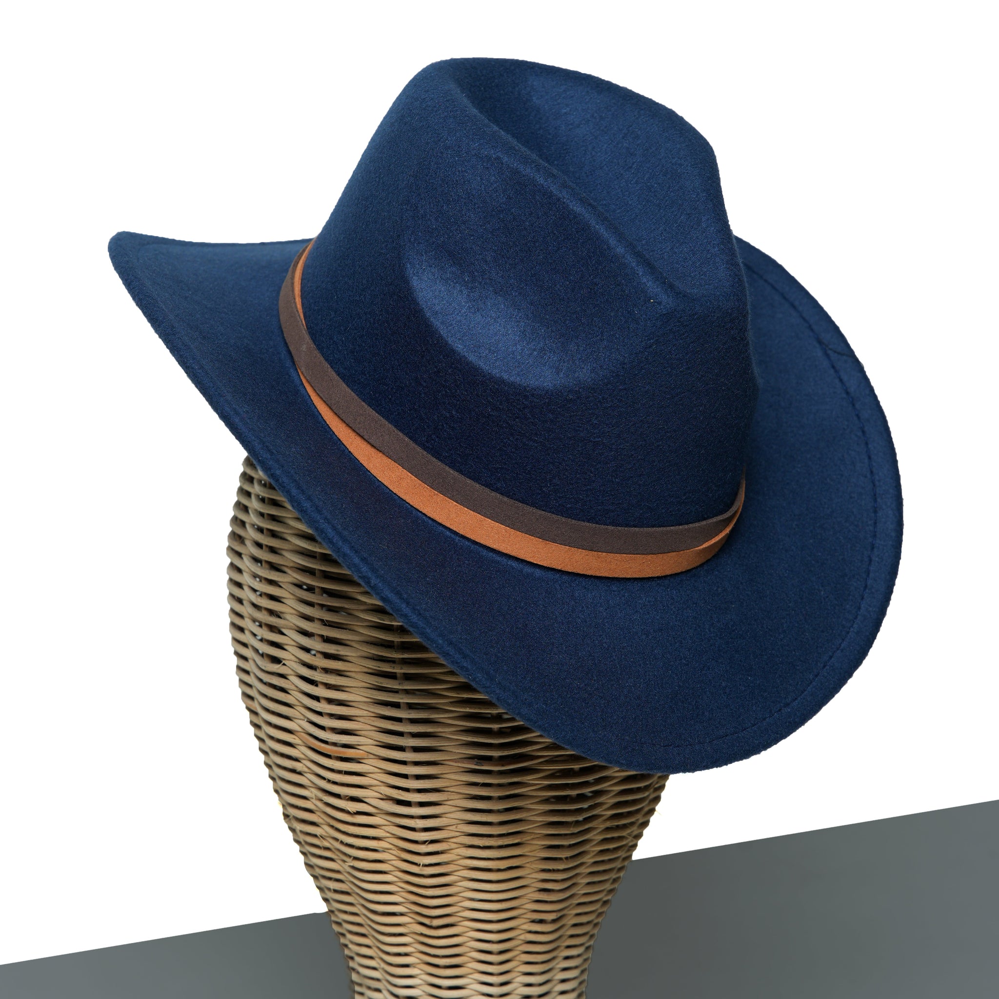 Chokore cowboy Hat with dual tone band(Navy Blue)