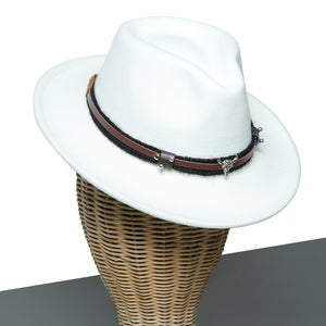 Chokore Chokore American Cowhead Fedora Hat (White) Chokore American Cowhead Fedora Hat (White) 