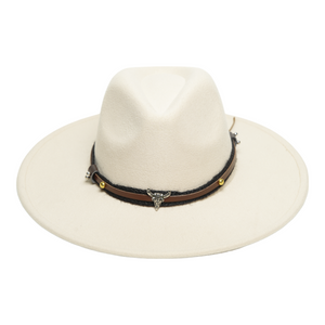 Chokore Chokore American Cowhead Fedora Hat (Off White) Chokore American Cowhead Fedora Hat (Off White) 