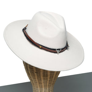 Chokore Chokore American Cowhead Fedora Hat (Off White) Chokore American Cowhead Fedora Hat (Off White) 