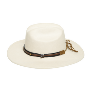 Chokore Chokore American Cowhead Pinched Cowboy Hat   (Off White) Chokore American Cowhead Pinched Cowboy Hat   (Off White) 