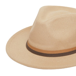Chokore Chokore Fedora Hat with Dual Tone Band (Camel) Chokore Fedora Hat with Dual Tone Band (Camel) 
