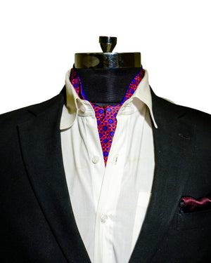 Chokore Chokore Red & Blue Silk Cravat Chokore Red & Blue Silk Cravat 
