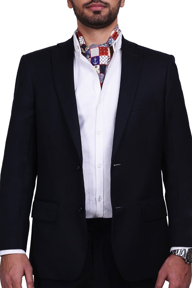 Chokore Men's Blue & Red Silk Designer Cravat