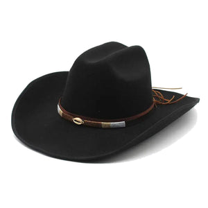 Chokore Chokore Cowboy Hat with Shell Belt (Black) Chokore Cowboy Hat with Shell Belt (Black) 