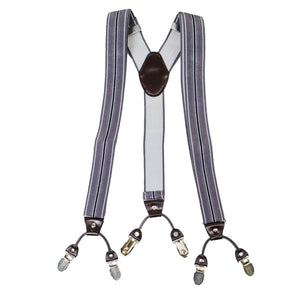 Chokore  Chokore Stretchy Y-shaped Suspenders with 6-clips (Gray & Black) 