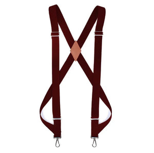 Chokore Chokore X-shaped Snap Hook Suspenders (Wine Red) Chokore X-shaped Snap Hook Suspenders (Wine Red) 