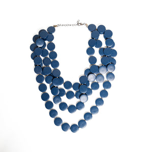 Chokore  Chokore Bohemian Necklace with Wooden Beads (Blue) 