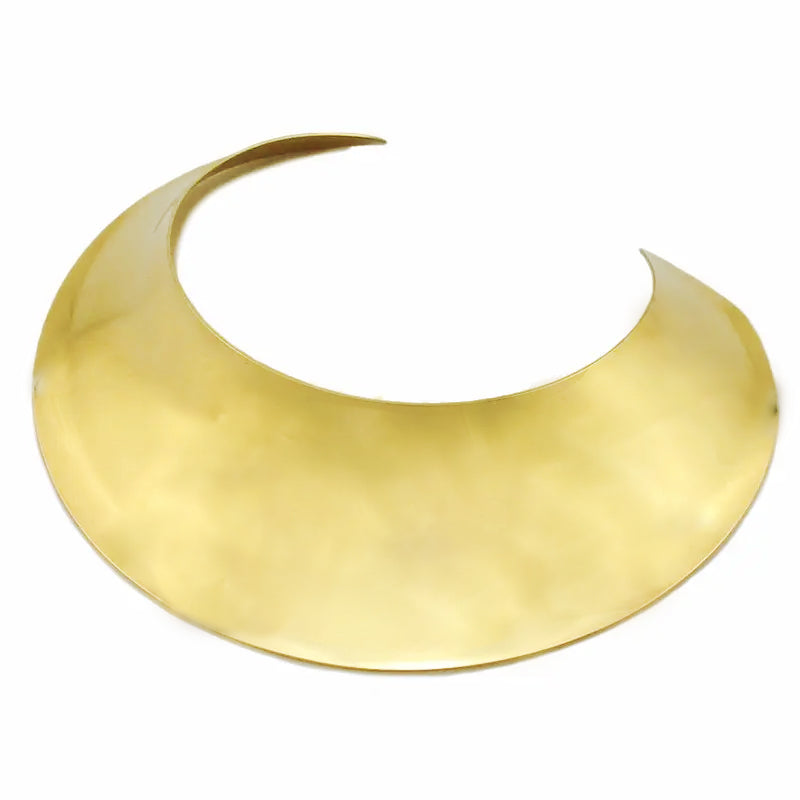 Chokore Collar Wide Solid Choker (Gold)