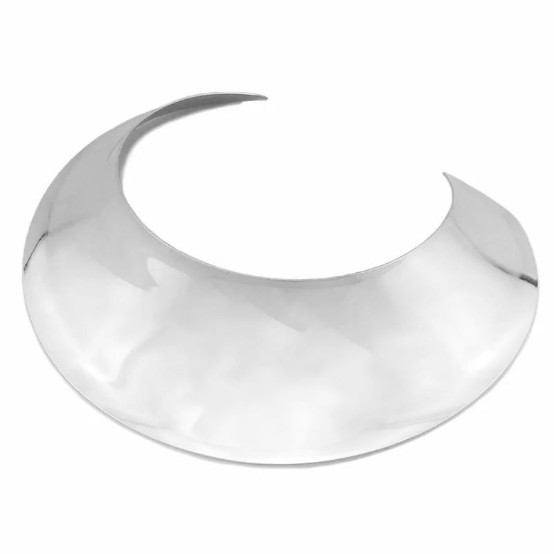 Chokore Collar Wide Solid Choker (Silver)