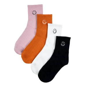 Chokore Chokore Embroidered Smiley Socks (Set of 4) Chokore Embroidered Smiley Socks (Set of 4) 