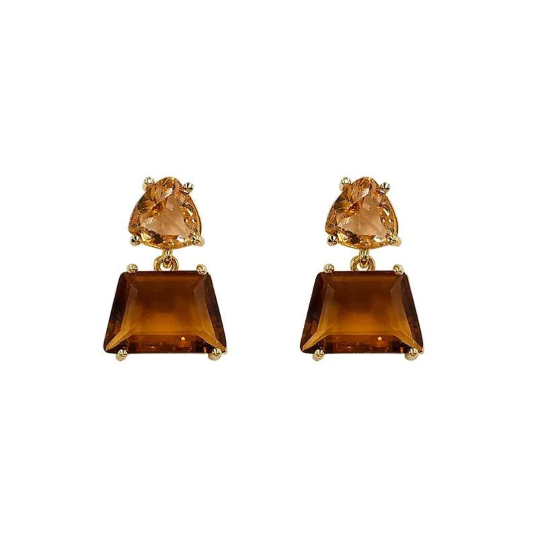 Chokore Tawny Crystal Earrings