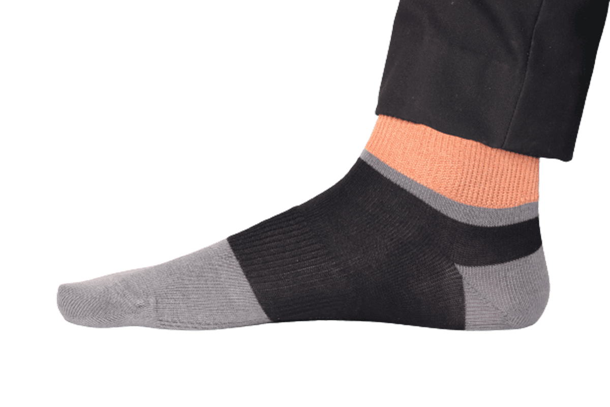 Chokore Dark Grey And Black Ankle Bamboo Socks