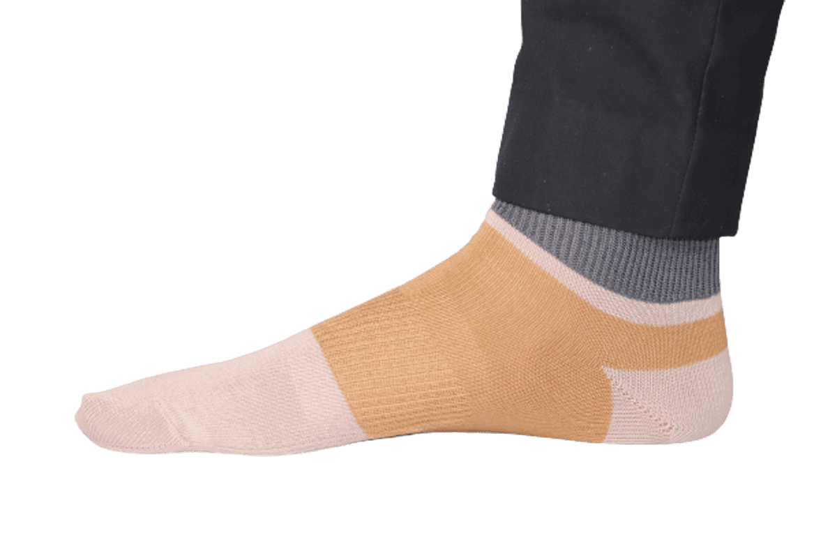 Chokore Beige And Yellow Ankle Bamboo Socks