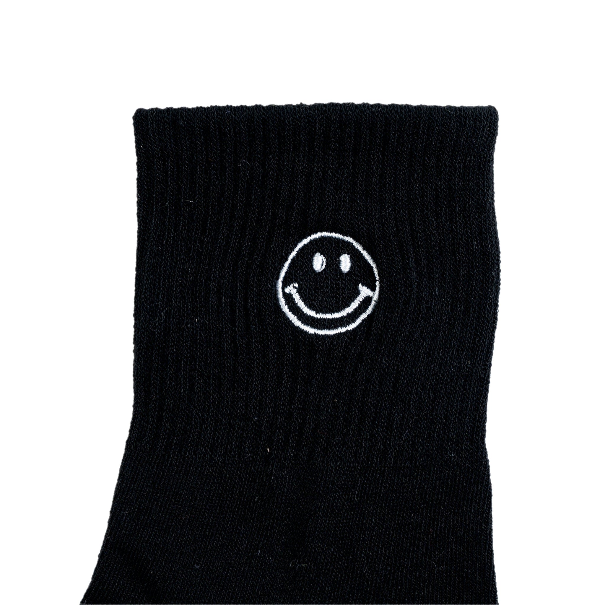 Chokore Embroidered Smiley Socks (Black)