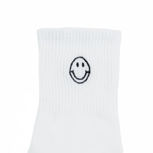 Chokore Chokore Embroidered Smiley Socks (White) Chokore Embroidered Smiley Socks (White) 