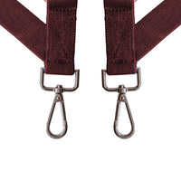 Chokore Chokore X-shaped Snap Hook Suspenders (Wine Red)