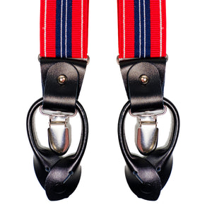 Chokore Chokore Stretchy Y-shaped Suspenders with 6-clips (Red & Navy Blue) Chokore Stretchy Y-shaped Suspenders with 6-clips (Red & Navy Blue) 