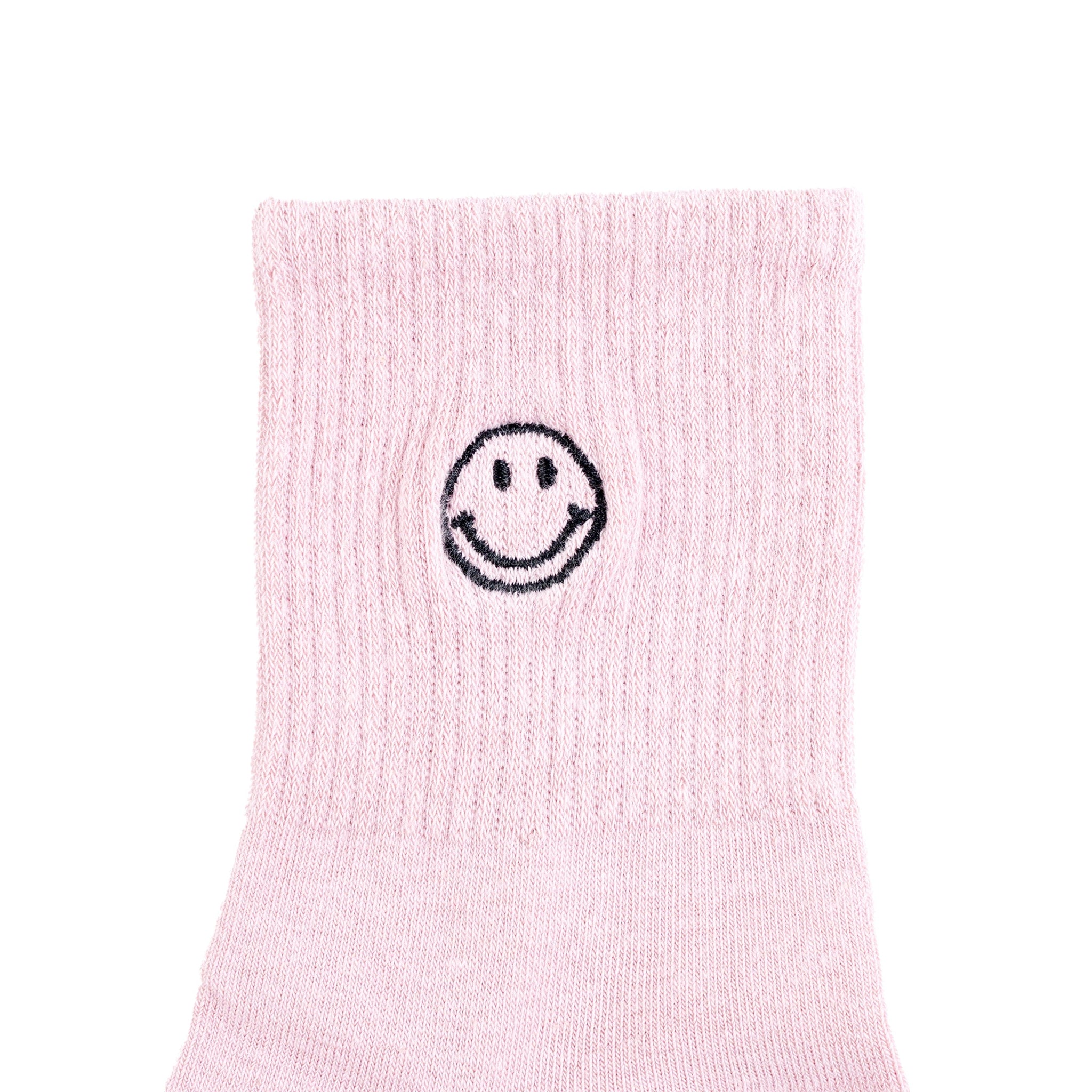 Chokore Embroidered Smiley Socks (Lilac)
